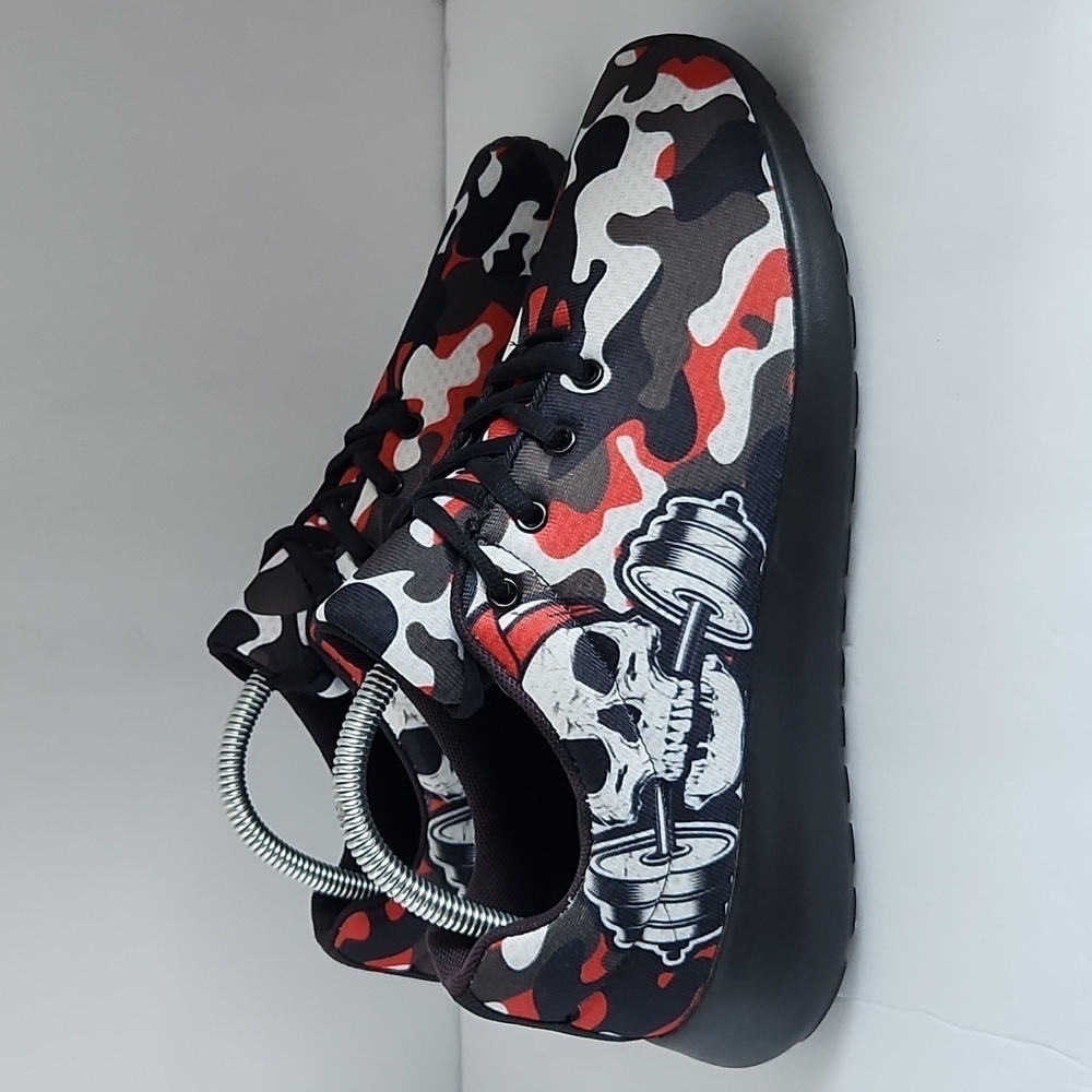 RAAD camo with skull design sneakers